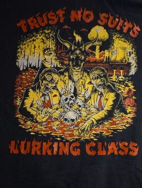 Trust No Suits Graphic Hoodie - Black LURKING CLASS